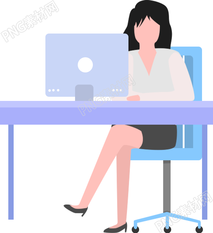 职场女士办公人物
