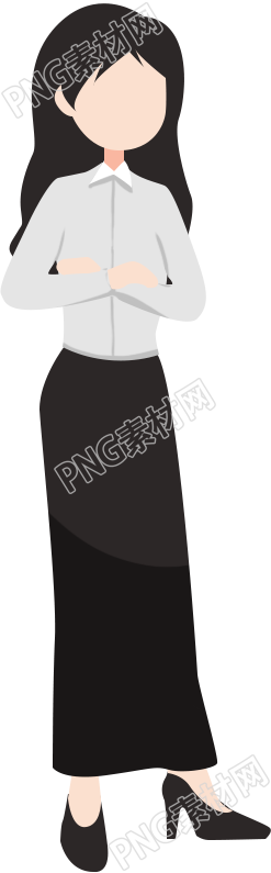 长发职场工作女生