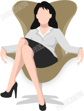 坐在椅子上的职场女生
