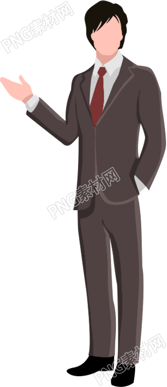 职场手插兜的商务男生