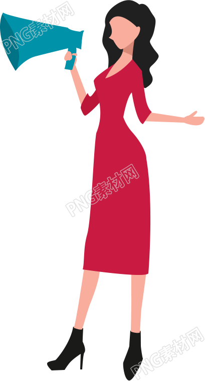 手拿喇叭的职场女生