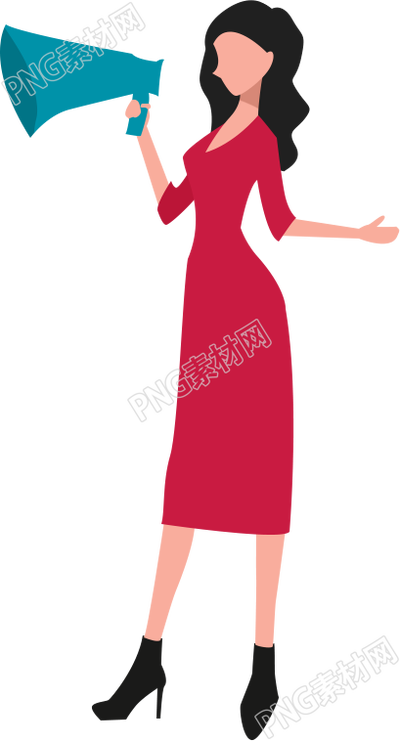 手拿喇叭的职场女生