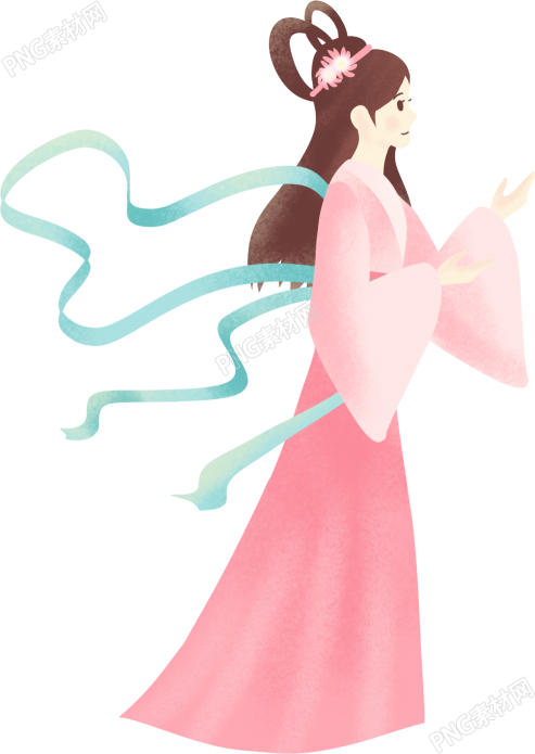 七夕织女素材