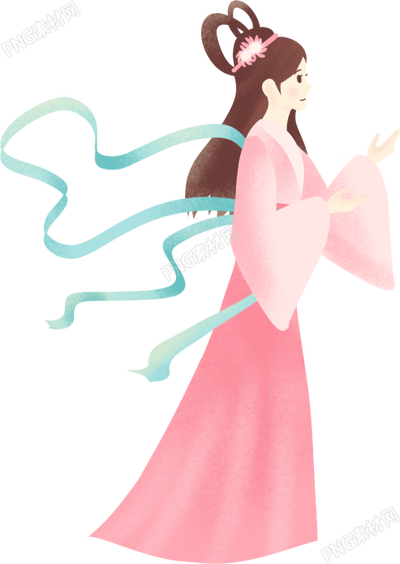 七夕织女素材