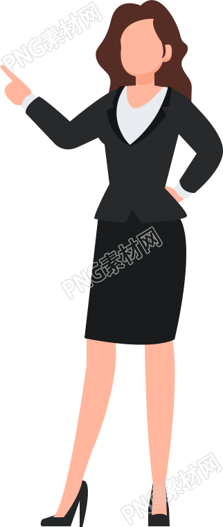 穿职业装演讲的女生