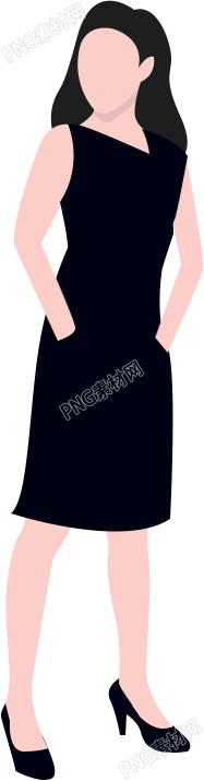 插兜褐色职业装女性