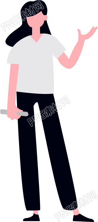 职场抬手插画人物素材