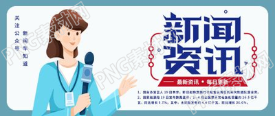 卡通手绘新闻资讯最新热点更新微信公众号首图