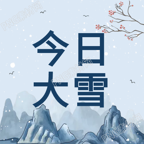 梅花今日大雪节气微信公众号次图雪花飘飘瑞雪兆丰年