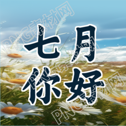 创意微信公众号七月你好唯美太阳花次图