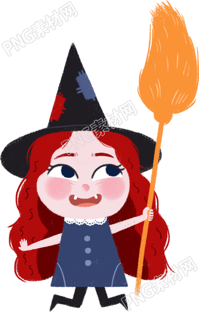 女巫在万圣节夜晚使魔法焕发新生机