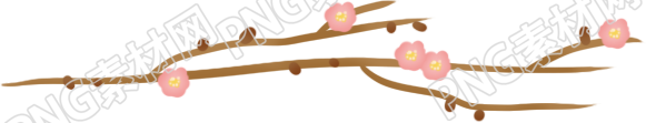 鲜艳盛开的梅花