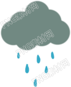 下雨天湿润的天空下的美丽随想