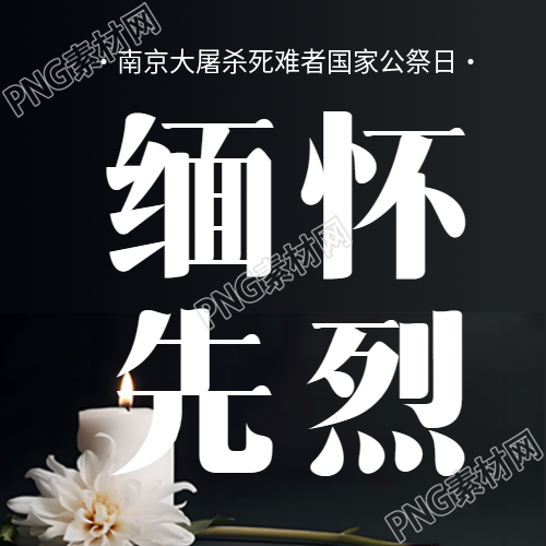 黑色简约国家公祭日缅怀先烈微信公众号次图的主题