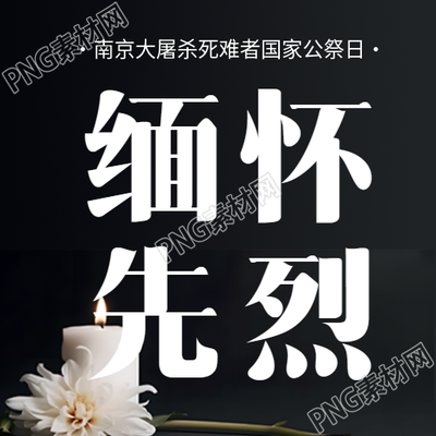 黑色简约国家公祭日缅怀先烈微信公众号次图的主题