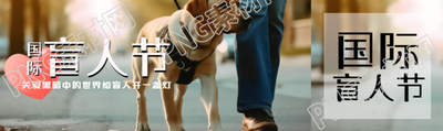 导盲犬实景国际盲人节宣传公众号封面图