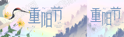 弥散风重阳节赏菊辞青公众号封面图