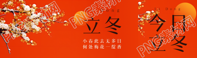 寒风中的腊梅实景立冬节气宣传公众号封面图