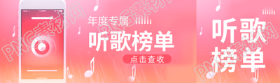 年度专属听歌榜单公众号封面图