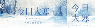 今日大寒雪中森林实景公众号封面图