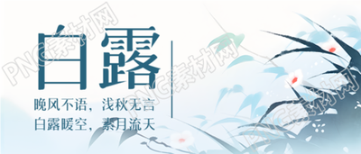 晚风不语浅秋无言白露暖空素月流天微信公众号首图