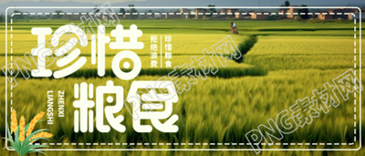 珍惜粮食从如今做起从自身做起微信公众号首图