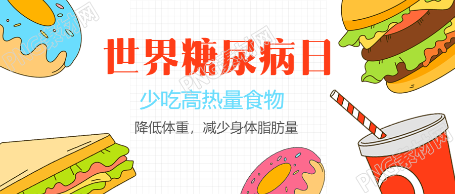 降低体重减少身体脂肪量糖尿病日简约微信公众号首图