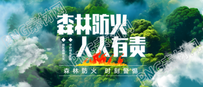 森林防火时刻警惕微信公众号首图