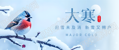 24节气大寒唯美景色微信公众号首图