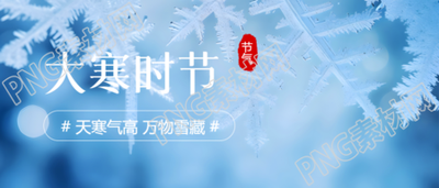 大寒时节雪花实景微信公众号首图