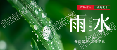 雨水节气春意盎然微信公众号首图