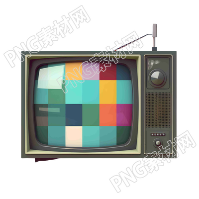 创意设计元素-经典电视机PNG素材