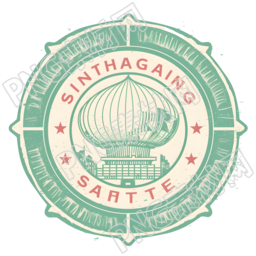 绿色复古邮票矢量插图
