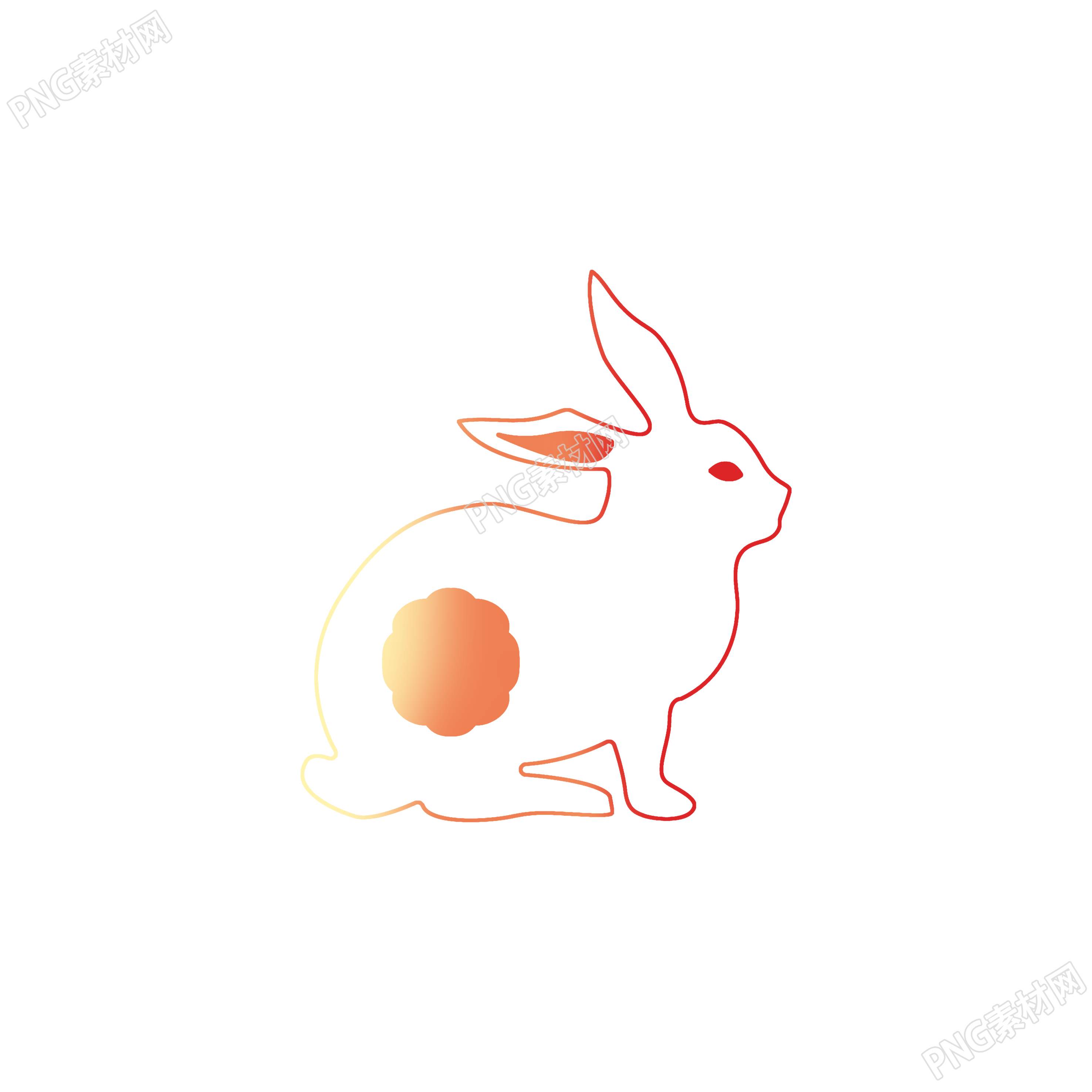 中秋兔子PNG素材