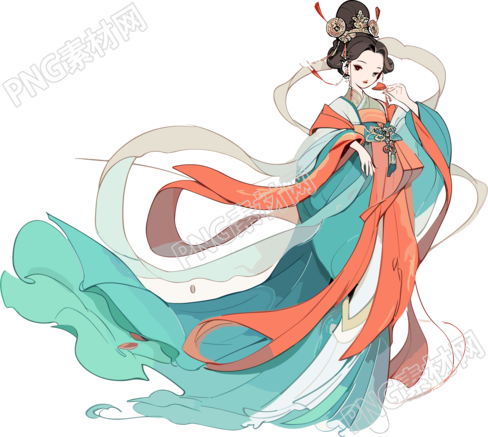 古风嫦娥仙子PNG素材
