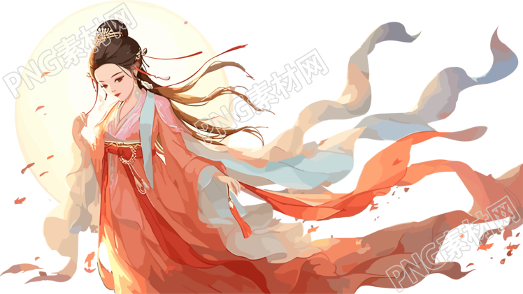古风嫦娥仙子PNG素材