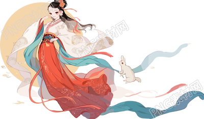 中国古风嫦娥仙子插画