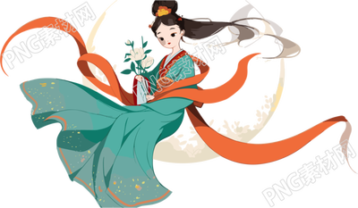 古代神话人物嫦娥仙子png元素
