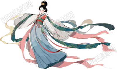 古风仙女嫦娥握玉兔飞向月球