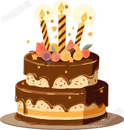 可商用巧克力生日蛋糕创意设计元素