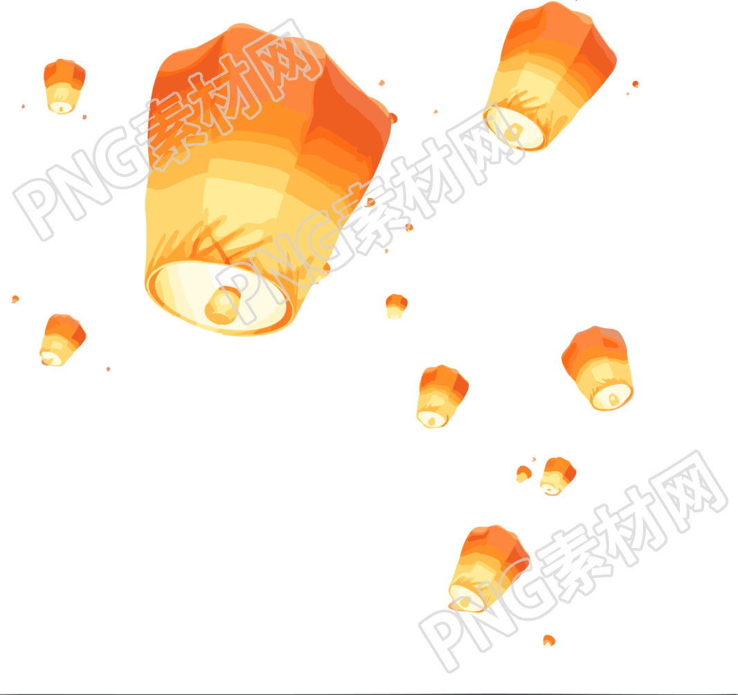 明亮橙色风筝动态图，Xu Beihong风格的3D光泽物体素材