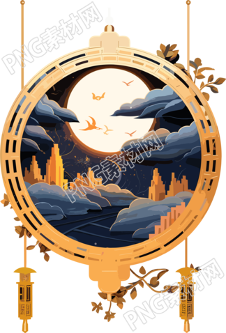 暗金暗蓝风格奇幻儿童插画素材