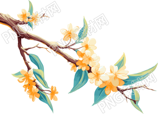 花枝精确绘画插画设计素材