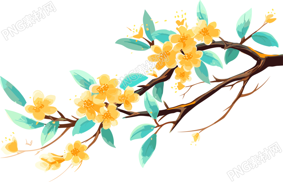 花卉卡通设计元素PNG图形素材