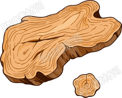 手工雕刻木制插图素材
