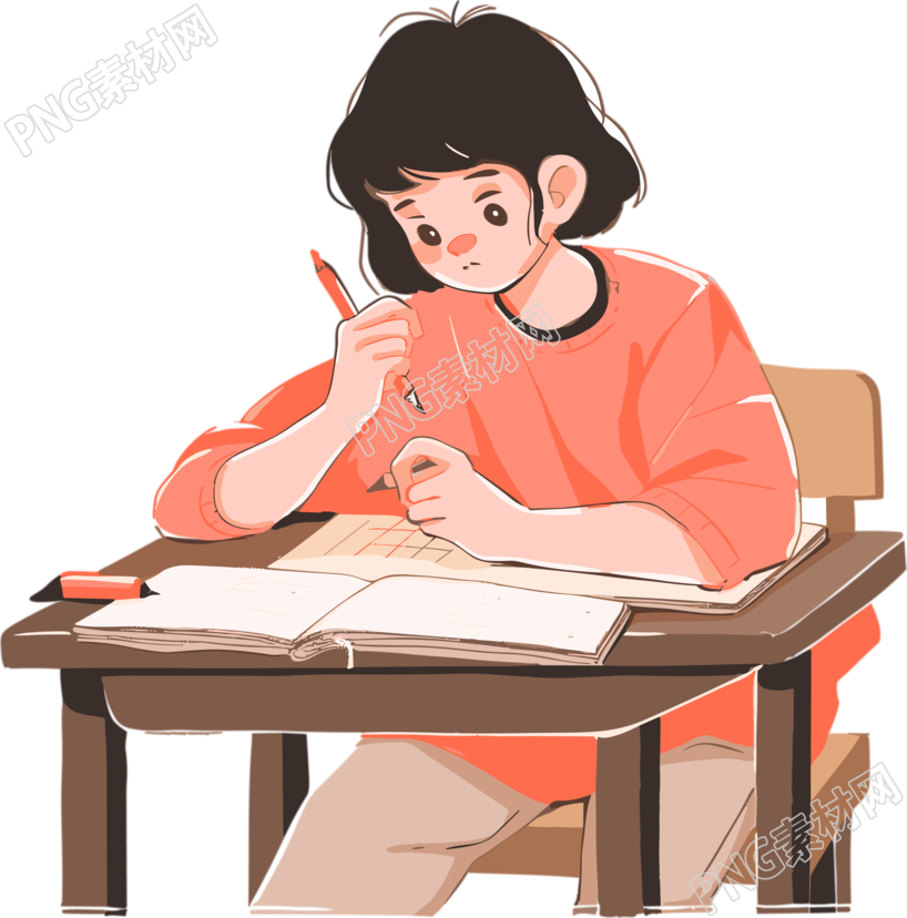 手绘插画学生学习素材