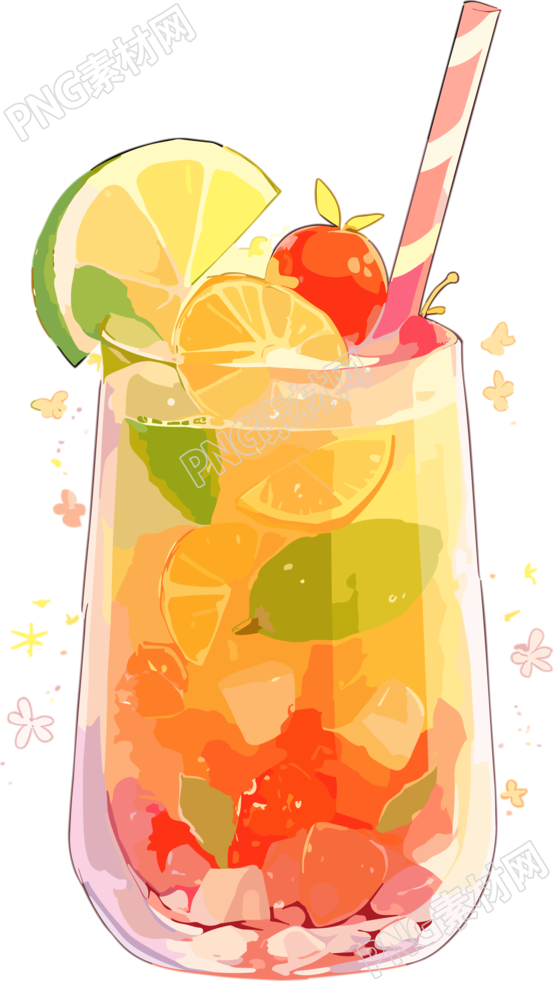 透明背景饮料插画设计元素PNG