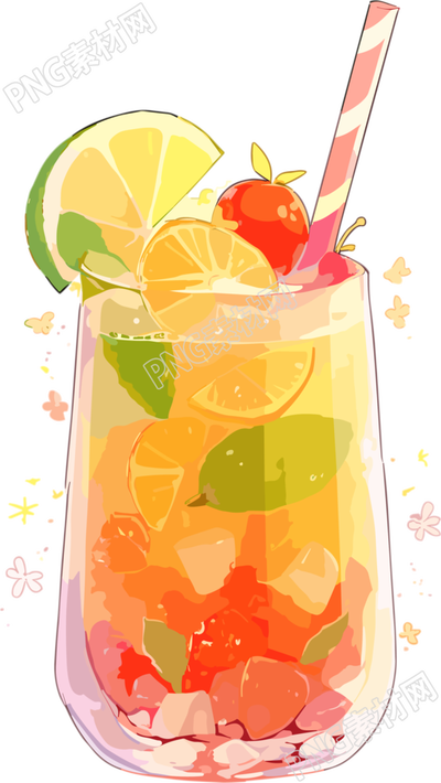透明背景饮料插画设计元素PNG