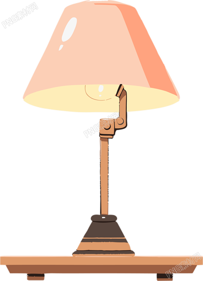 简洁风格插画台灯PNG素材