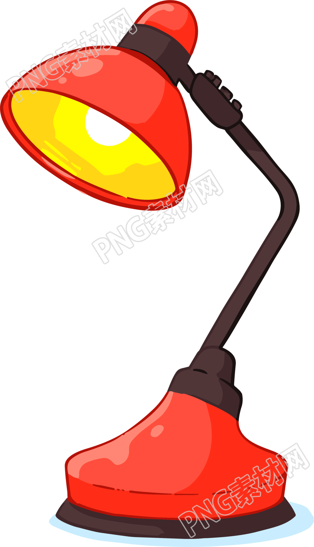 手绘平面插画台灯PNG素材